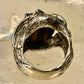 Brutalist ring Tiger eye size 4.75 heavy sterling silver women