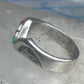 Vintage Zuni Multi-Stone Inlay Wave Band Ring Sterling Silver Size 5.25