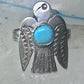 Navajo phoenix Ring Bell trading thunderbird band size 11.50 sterling silver women men