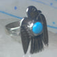 Navajo phoenix Ring Bell trading thunderbird band size 11.50 sterling silver women men
