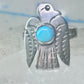 Navajo phoenix Ring Bell trading thunderbird band size 11.50 sterling silver women men