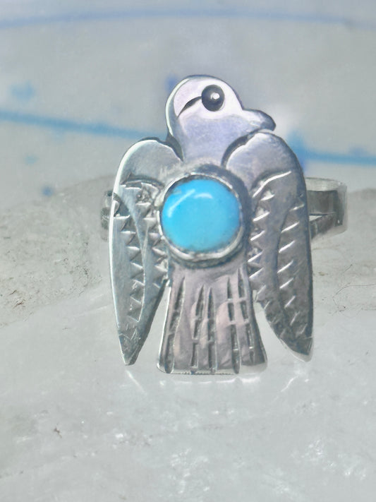 Navajo phoenix Ring Bell trading thunderbird band size 11.50 sterling silver women men
