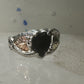 Black Hills Gold Ring size 6.75 heart Valentine leaves sterling silver women