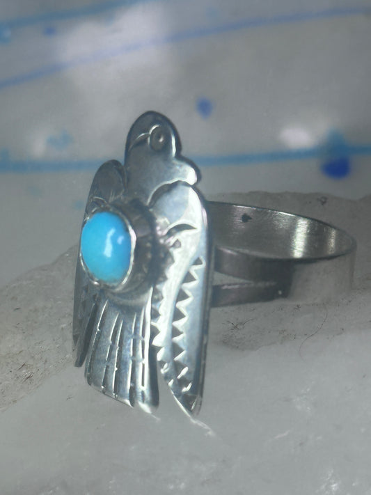 Navajo phoenix Ring Bell trading thunderbird band size 11.50 sterling silver women men