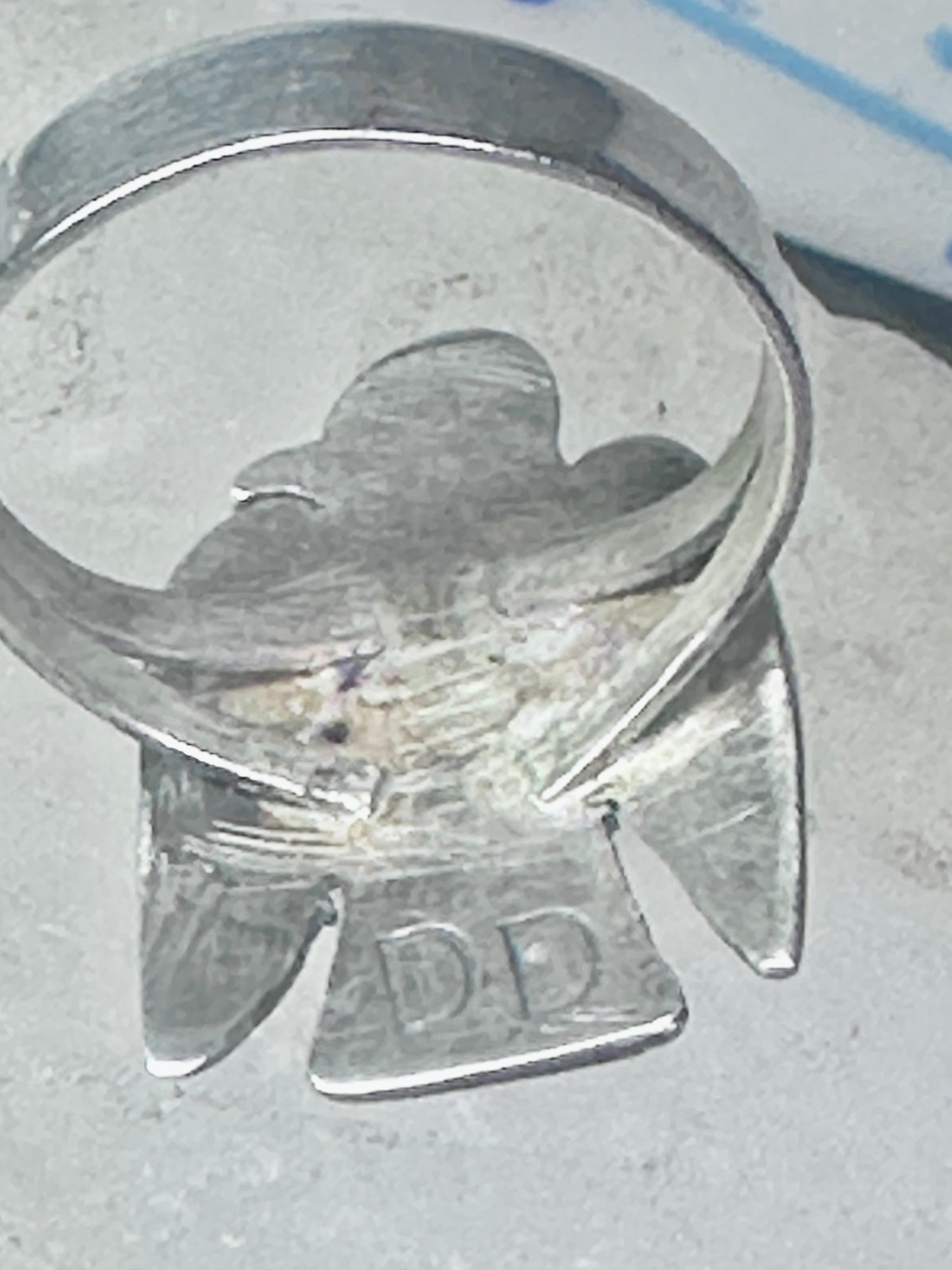 Navajo phoenix Ring Bell trading thunderbird band size 11.50 sterling silver women men