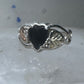 Black Hills Gold Ring size 6.75 heart Valentine leaves sterling silver women