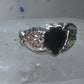 Black Hills Gold Ring size 6.75 heart Valentine leaves sterling silver women