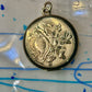 Vintage Round Photo Locket floral women pendant