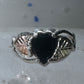 Black Hills Gold Ring size 6.75 heart Valentine leaves sterling silver women