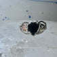 Black Hills Gold Ring size 6.75 heart Valentine leaves sterling silver women