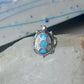 Navajo turtle Ring turquoise mop band size 7.50 sterling silver women girls