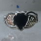 Black Hills Gold Ring size 6.75 heart Valentine leaves sterling silver women