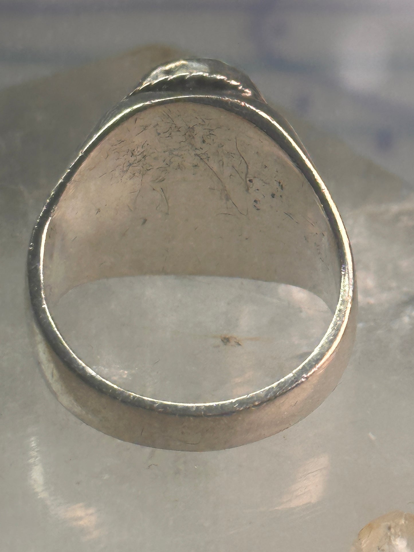 Navajo ring Turquoise heavy band size 9.75 sterling silver