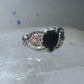 Black Hills Gold Ring size 6.75 heart Valentine leaves sterling silver women