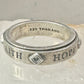 Love Peace Hope Faith ring spinner band Lavaggi size 9 sterling silver women