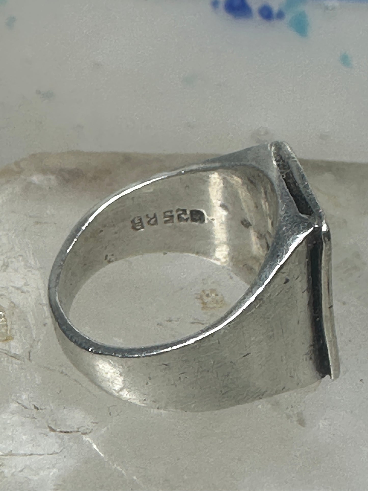 Adam and Eve ring Mexico band Tree Apple Snake size 5.75 sterling silver women