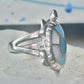 Navajo turtle Ring turquoise mop band size 7.50 sterling silver women girls