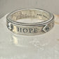 Love Peace Hope Faith ring spinner band Lavaggi size 9 sterling silver women