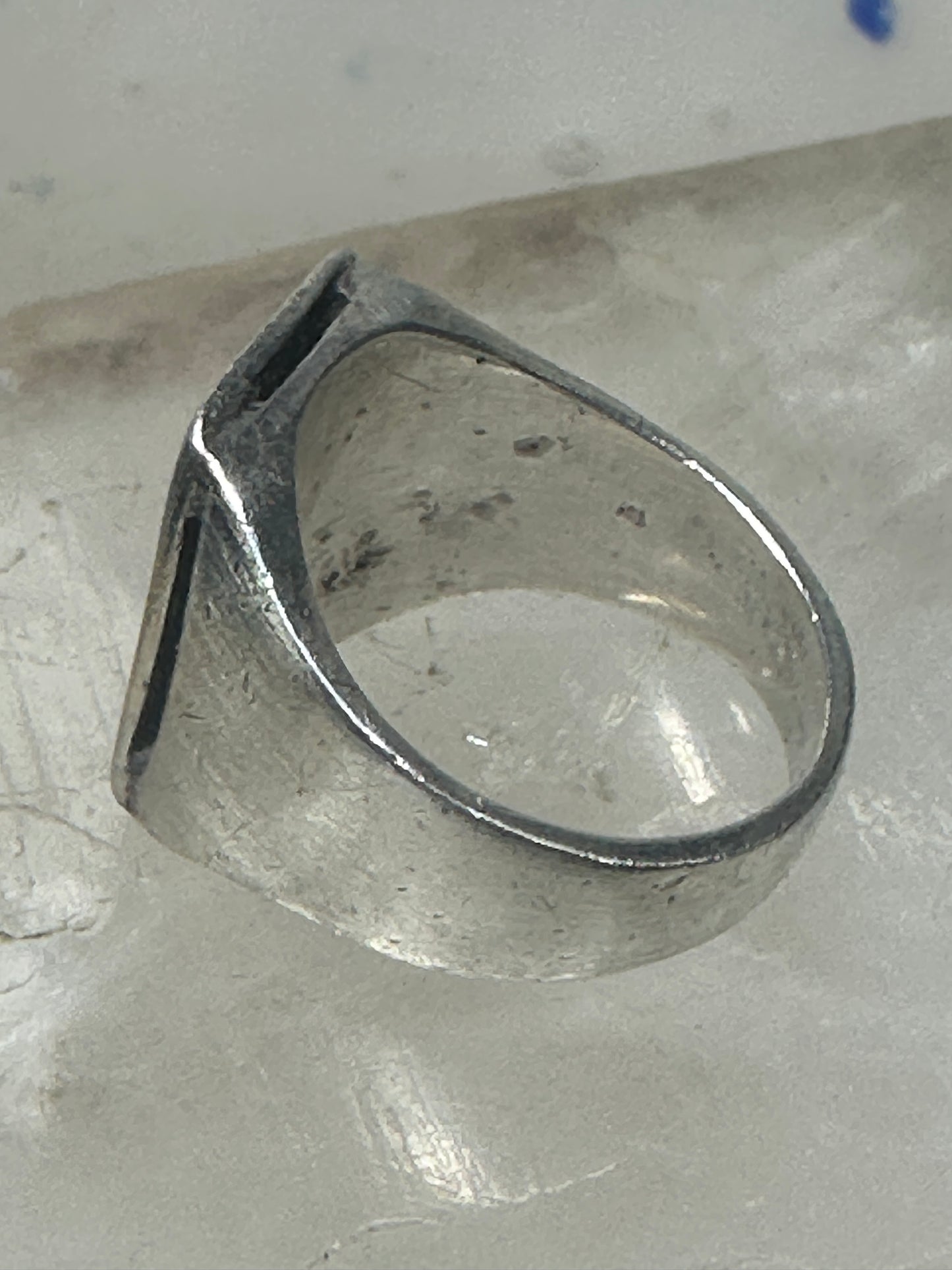 Adam and Eve ring Mexico band Tree Apple Snake size 5.75 sterling silver women