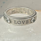 Love Peace Hope Faith ring spinner band Lavaggi size 9 sterling silver women
