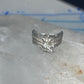 Vintage Sterling Silver Winged Goddess Isis Ring Size 5 Pinky Band 2.5g