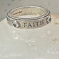 Love Peace Hope Faith ring spinner band Lavaggi size 9 sterling silver women
