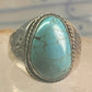 Navajo ring Turquoise heavy band size 9.75 sterling silver