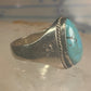 Navajo ring Turquoise heavy band size 9.75 sterling silver