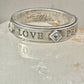 Love Peace Hope Faith ring spinner band Lavaggi size 9 sterling silver women