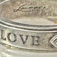 Love Peace Hope Faith ring spinner band Lavaggi size 9 sterling silver women