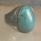 Navajo ring Turquoise heavy band size 9.75 sterling silver