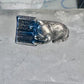 Cat ring reading fish book Kabana sterling silver band size 5 girls women