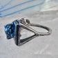Cat ring reading fish book Kabana sterling silver band size 5 girls women