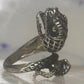 Vintage snake ring animal band size 5.5 sterling silver women