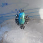 Turquoise ring long brutalist sterling silver size 9 women