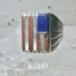 USA Flag ring size 9 Patriotic mop coral southwest sterling silver women men