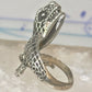 Vintage snake ring animal band size 5.5 sterling silver women