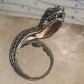 Vintage snake ring animal band size 5.5 sterling silver women