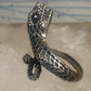 Vintage snake ring animal band size 5.5 sterling silver women