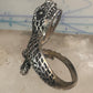 Vintage snake ring animal band size 5.5 sterling silver women