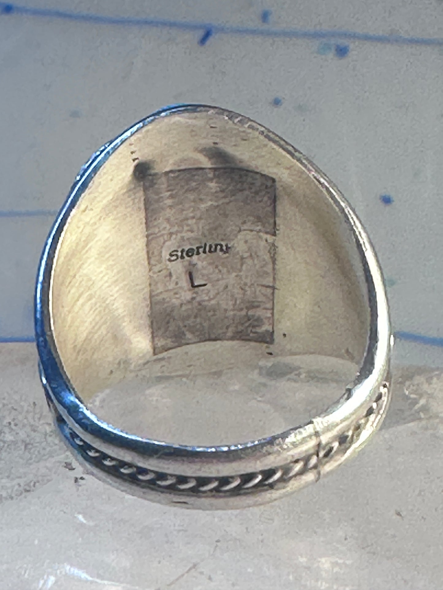 Navajo ring turquoise sterling silver band size 12.25 girls women