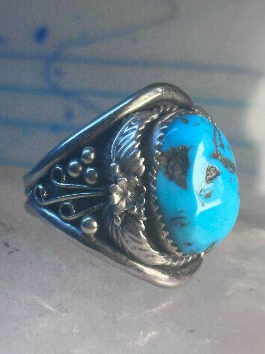 Navajo ring turquoise sterling silver band size 12.25 girls women