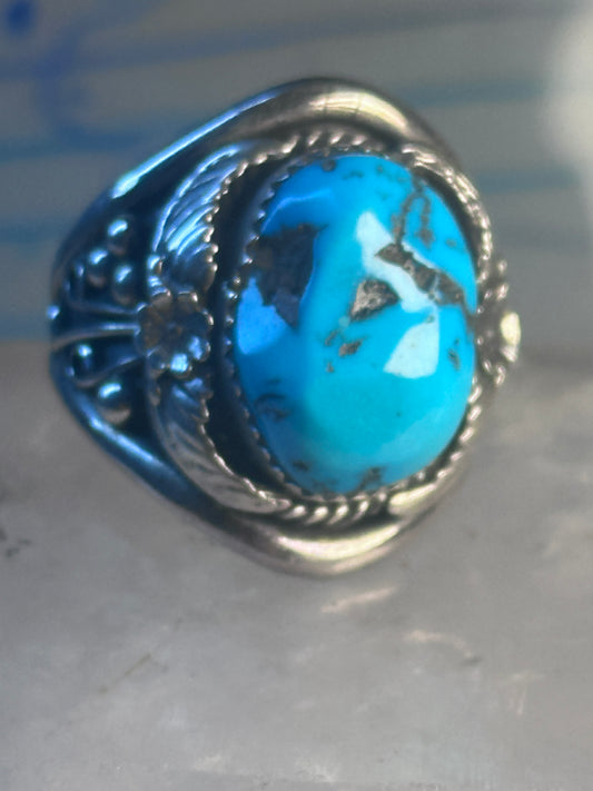 Navajo ring turquoise sterling silver band size 12.25 girls women