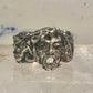 Man face ring brutalist band size 6.5 sterling silver women