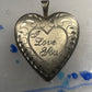 Heart I Love You Valentine Vintage Locket women 1/20 14K GF pendant