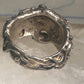 Man face ring brutalist band size 6.5 sterling silver women