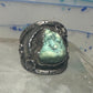 Navajo ring turquoise cigar band flowers leaves size 9.25 sterling silver women men