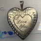 Heart I Love You Valentine Vintage Locket women 1/20 14K GF pendant