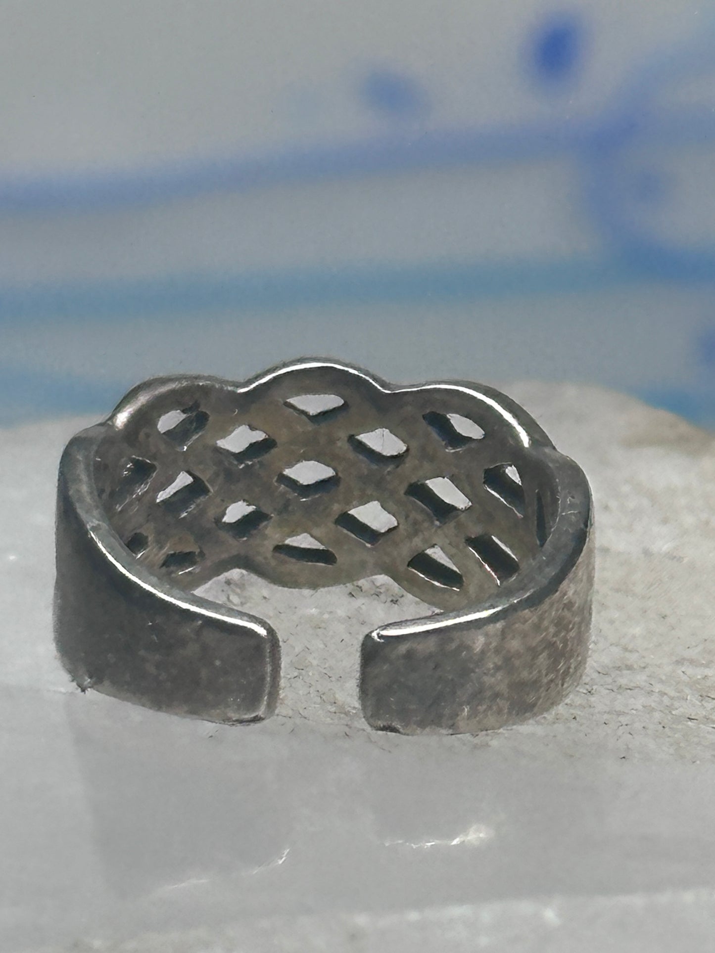 Toe Ring Celtic band Sterling Silver Size 2.50