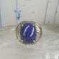 Blue Hills Gold ring Blue lapis band leaves size 9.75 sterling silver women men